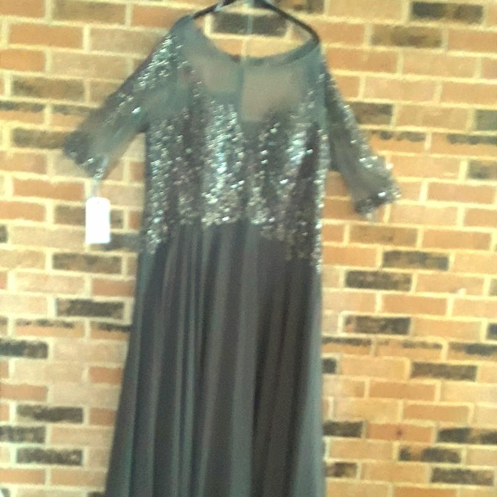 Marsoni Mother of the Bride Gray Chiffon Dress